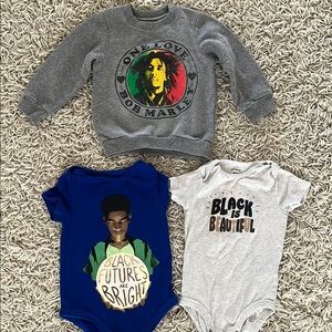 Baby clothes - Black is beautiful; Bob Marley; Black futures are bright
